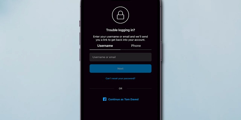 Screenshot of the Instagram verification page